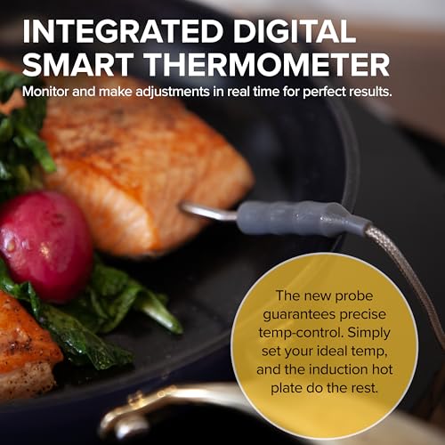 Nuwave موقد كهربائي نوفايف الماسي، محسن وجديد مع مسبار، 91 درجة حرارة من 50°F إلى 500°F، ملف تسخين 6.5 بوصة، زجاج سيراميك مقاوم للكسر، 3 إعدادات للطاقة، مثالي للسكن الجامعي، المركبات الترفيهية والشقق. - Image 3