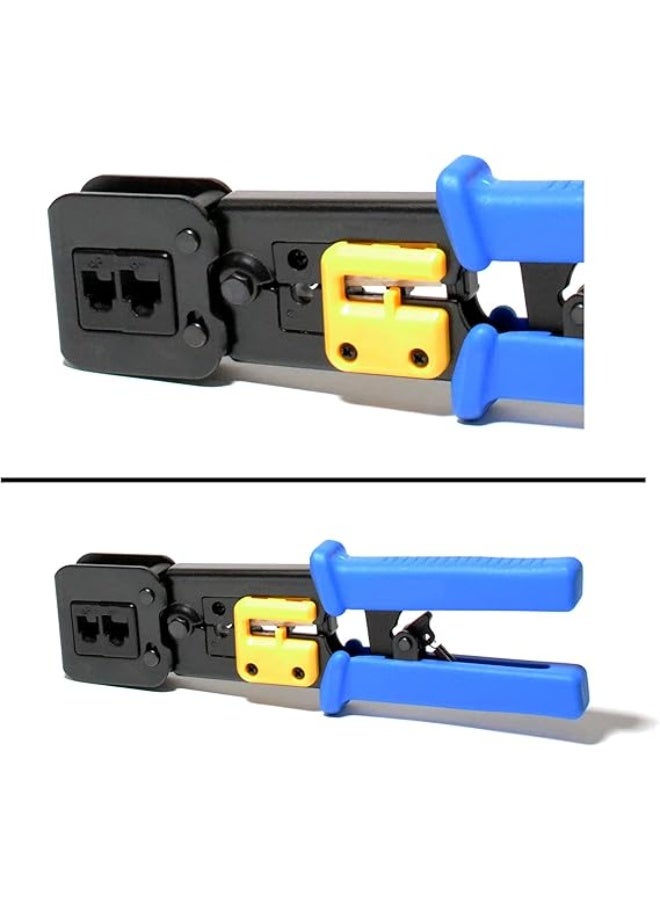 UbiGear All-in-One Crimper for Pass-Through/EZ/Legacy RJ11/RJ12/RJ45 connectors Professional Performance Cutter Stripper CAT3/CAT5e/CAT6 Network Cable UTP/STP Wire Crimping Tool - Image 5