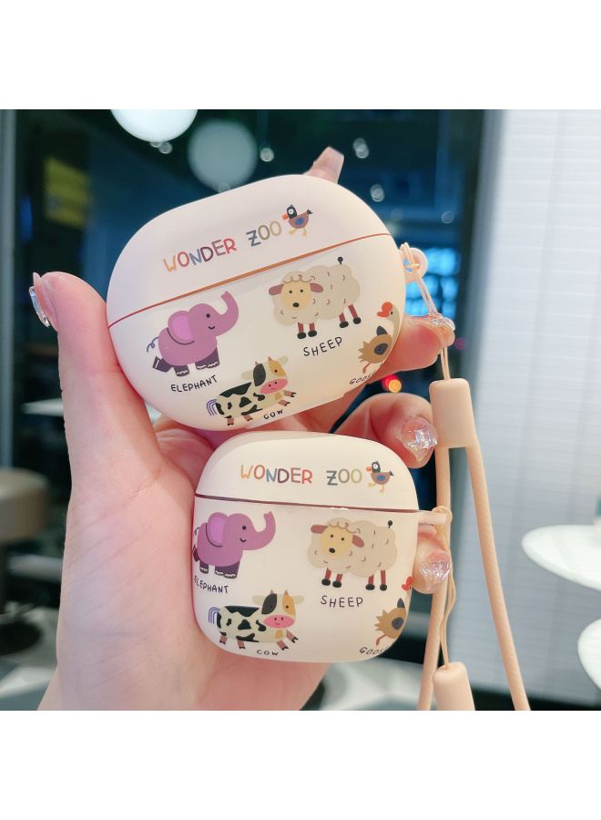 Loquat For HuaweiFreebuds Pro3/2 Wireless Bluetooth Headset Cartoon Creative Se3/4i/5i/Pro Soft-Color:Soft Shell Lanyard-peace Joy-Model:For HuaweiFreebuds 5 (protective Sleeve) - Image 3