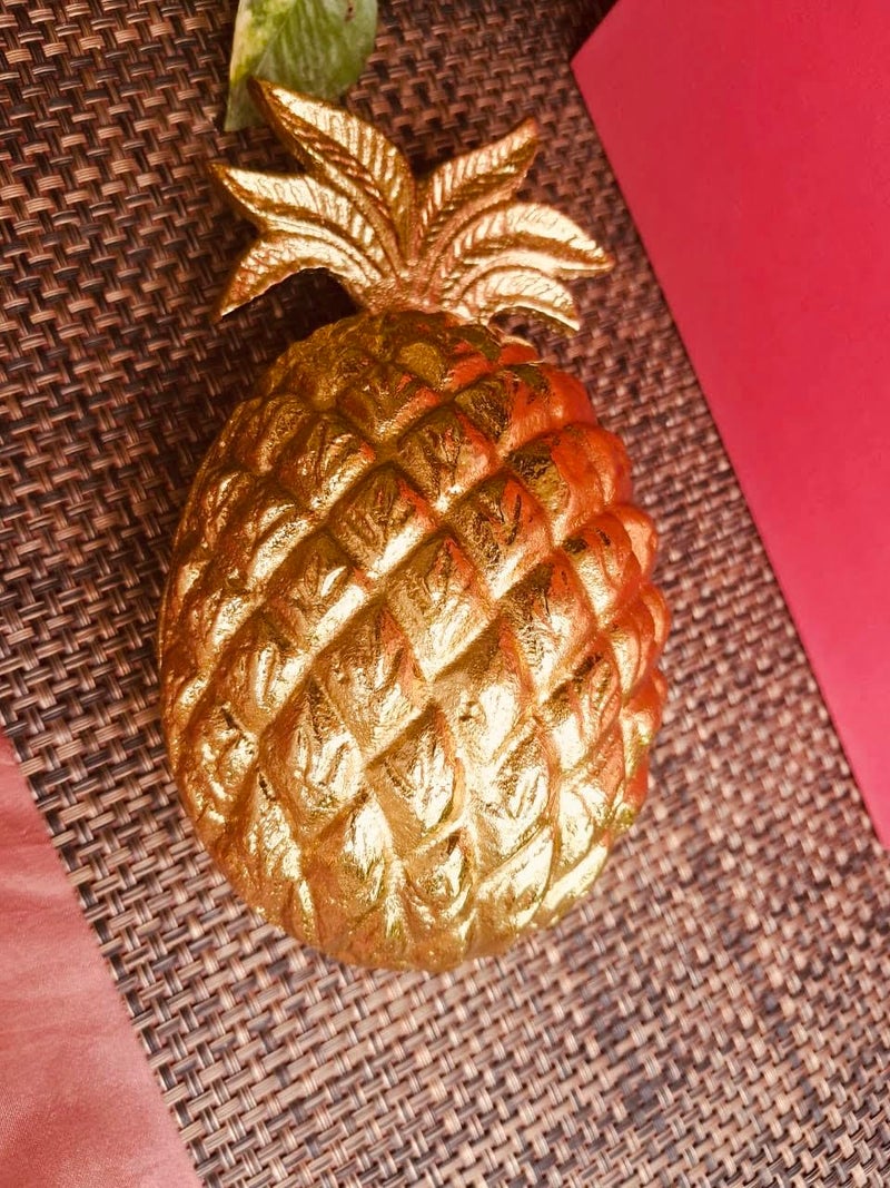Astrid Home Decor Gift Set Decorative Pineapple Figurine and Candle - Image 4