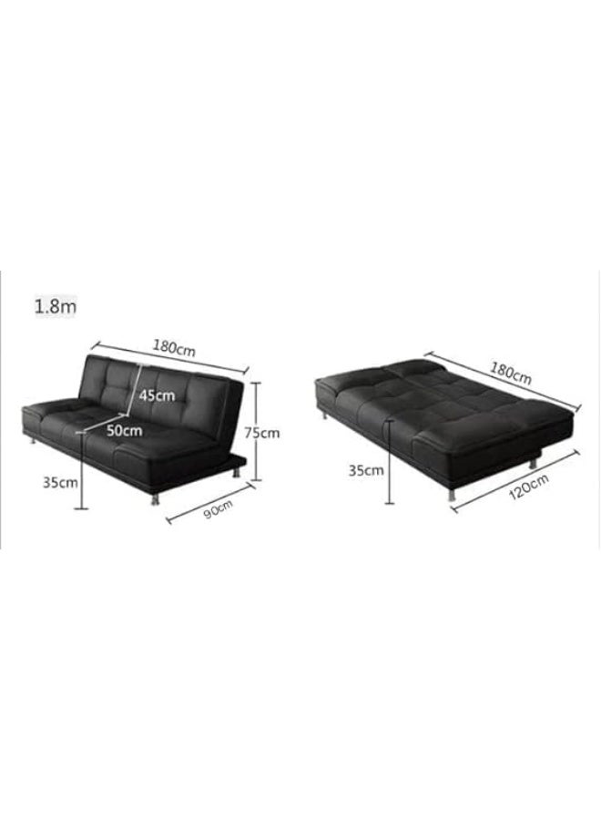 Ripple FURNITURE أريكة سرير من قماش الإمارات للصالات والشقق والمكاتب، 185 سم (بيج) - Image 2