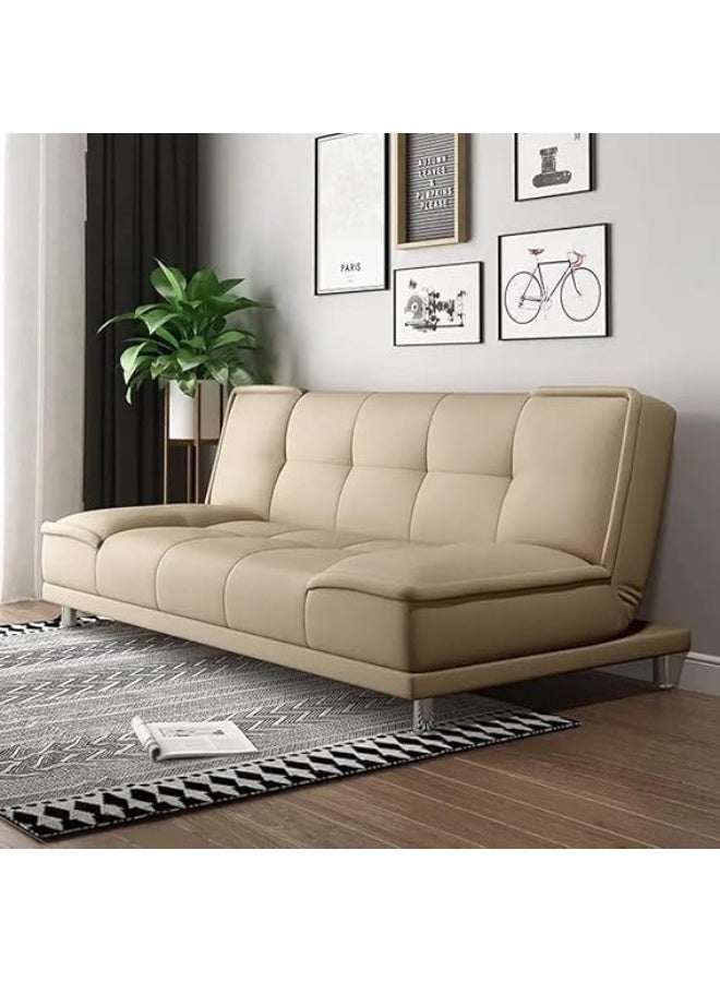 Ripple FURNITURE أريكة سرير من قماش الإمارات للصالات والشقق والمكاتب، 185 سم (بيج) - Image 1