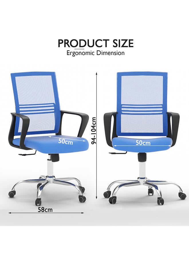 Mahmayi Mahmayi Sleekline 690033 Task Chair Blue Mesh  - Image 3