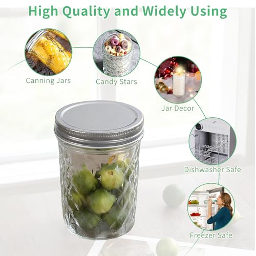BOMEX 12oz/350ml Mason Jars with Airtight Lids Glass Canning Jars with Regular Lids Spice Jars Honey Jars for Yogurt,Jam,Spice,Overnight Oats Canning, Preserving,Decorations,Jelly,Dessert,6 Pack (12oz) - Image 5