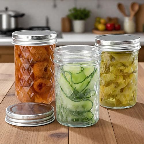 BOMEX 12oz/350ml Mason Jars with Airtight Lids Glass Canning Jars with Regular Lids Spice Jars Honey Jars for Yogurt,Jam,Spice,Overnight Oats Canning, Preserving,Decorations,Jelly,Dessert,6 Pack (12oz) - Image 4