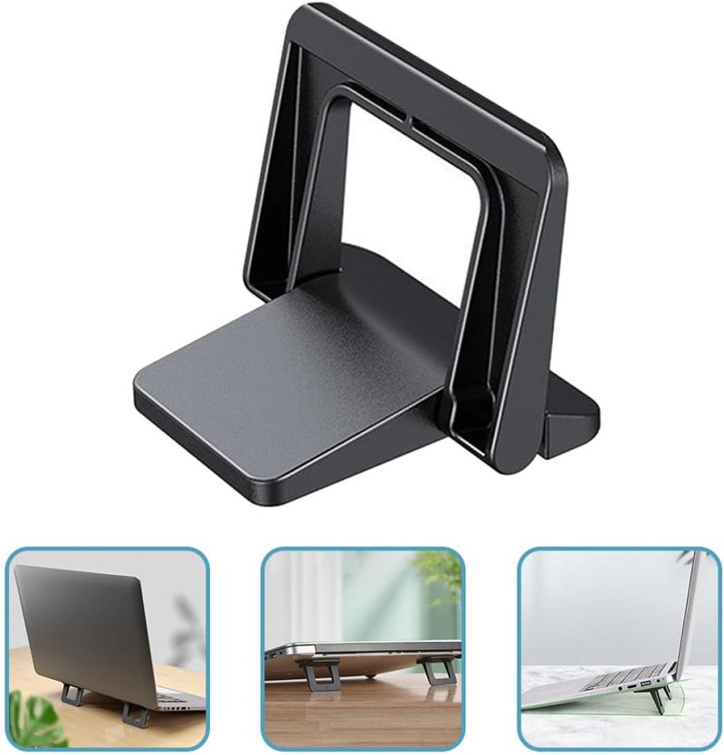 KESYOO Laptop Stand Riser 2pcs Anti-Slip Notebook Holder Ergonomic PC Material Black Laptop Support for Desktop Use Portable Cooling Elevation - Image 3
