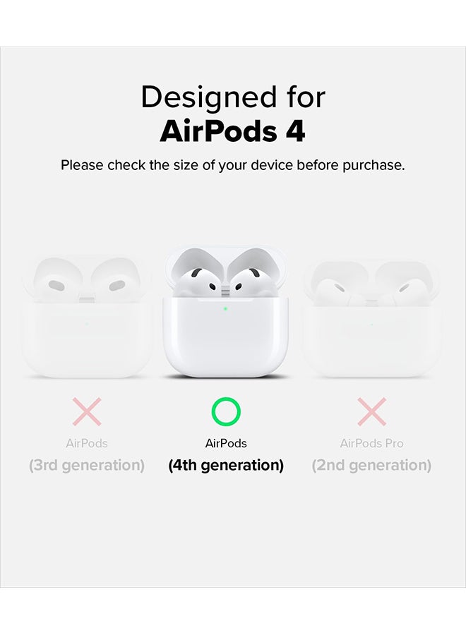 رينجك حافظة هوائية لسماعات AirPods 4، بريق لامع تصميم بسيط خفيف الوزن مرن غلاف TPU مضاد للخدوش لسماعات AirPods الجيل الرابع (2024) - Image 2