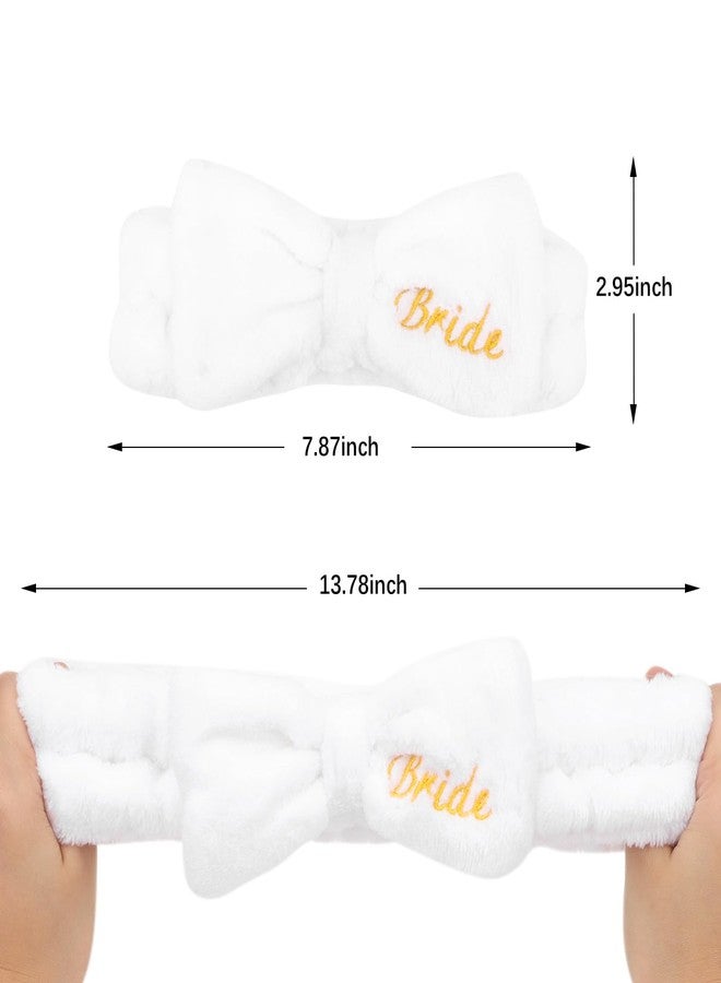 Semato Bachelorette Party Favor Set - Bride & Bridesmaid Spa Headbands (1 Bride + 7 Blue) - Image 3