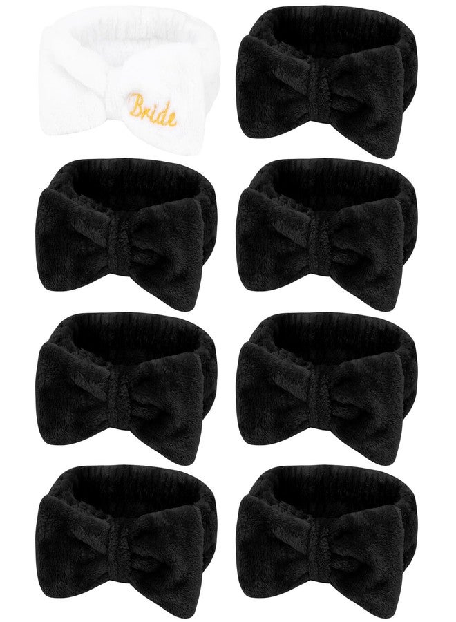 Semato Bachelorette Party Favor Set - Bride & Bridesmaid Spa Headbands (1 Bride + 7 Blue) - Image 1