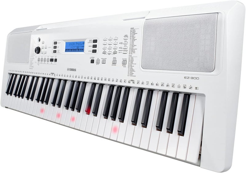 ياماها لوحة مفاتيح محمولة EZ300 مكونة من 61 مفتاحًا ومفاتيح مضاءة MP3 - Image 4
