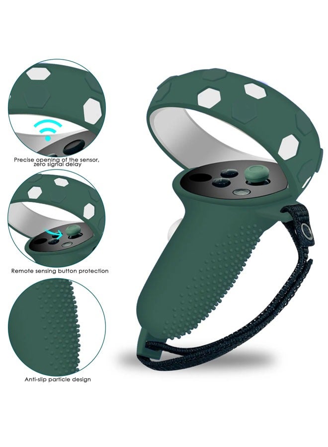 ملحقات الواقع الافتراضي / المعزز: غلاف سيليكون لجهاز Oculus Quest 2، يناسب سماعة الرأس Quest 2، يشمل حماية للسماعة، وسادات للعيون، ومقابض، معززات للواقع الافتراضي. - Image 3