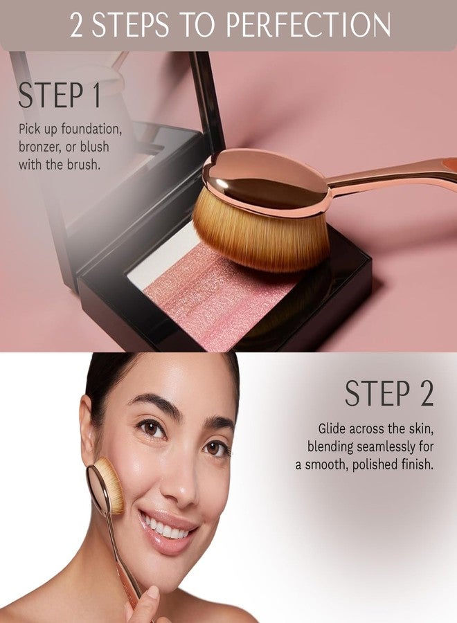 Artis Elite Oval 7 Brush Professional Foundation Brush with Patented CosmeFibre Synthetic Bristles & Ergonomic Metal Alloy Handle for Liquid, Cream & Powder Makeup, Black - Image 3