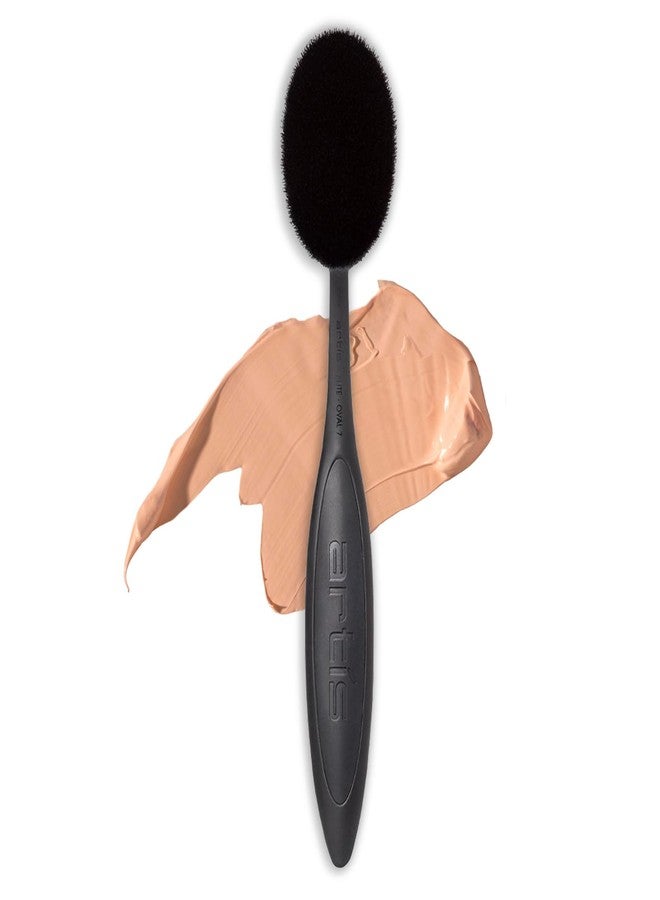 Artis Elite Oval 7 Brush Professional Foundation Brush with Patented CosmeFibre Synthetic Bristles & Ergonomic Metal Alloy Handle for Liquid, Cream & Powder Makeup, Black - Image 1