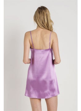 Magic Form 7270 Women's Purple Strappy Satin Nightgown  - Image 3