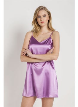 Magic Form 7270 Women's Purple Strappy Satin Nightgown  - Image 2
