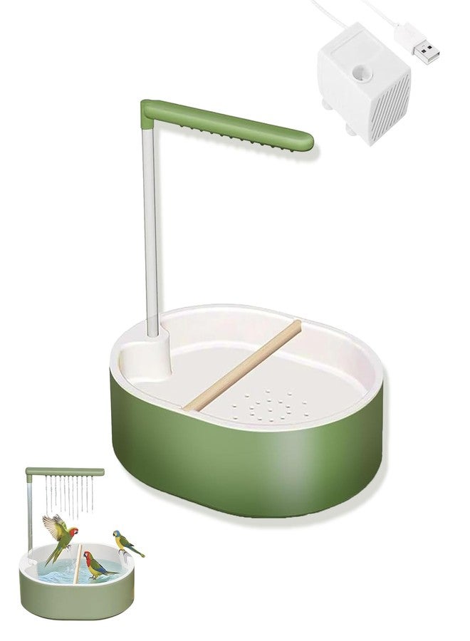 Xanadued Parrot Shower, Automatic Parakeet Bird Bath with Pump, Large Bird Shower Fountain, Bird Bath for Parakeets for Pet Birds, Conure, Cockatoo, Budgie, Lovebird, Finches - Image 1
