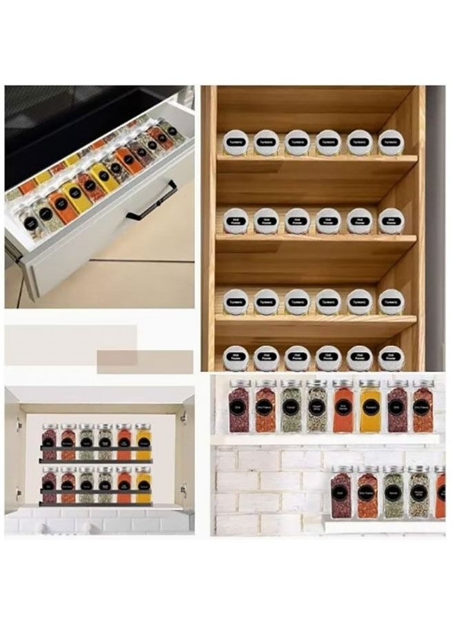 Glass Spice Jars,24-Piece Empty Square Spice Bottles Containers with Shaker Lids and 24 Spice Labels and Chalk Marker and Silicone Collapsible Funnel