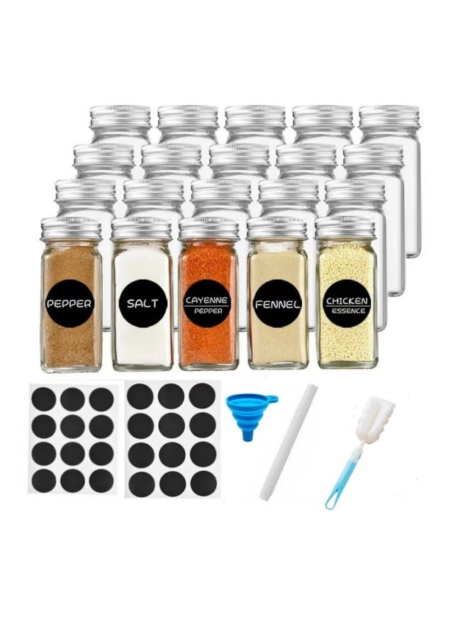 Glass Spice Jars,24-Piece Empty Square Spice Bottles Containers with Shaker Lids and 24 Spice Labels and Chalk Marker and Silicone Collapsible Funnel - pzsku/Z0BB0426E42229D4E70D8Z/45/_/1715134235/8ad8f242-eff3-4e53-96b9-f28ef57654e6