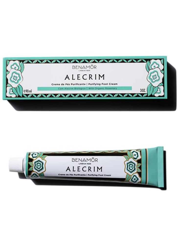 BENAMÕR Alecrim Foot Cream – Cracked Heel Repair, Rosemary & Eucalyptus Hydrating Foot Moisturizer for Dry, Rough & Callused Feet – Softening & Nourishing Care, 90ml - Image 1