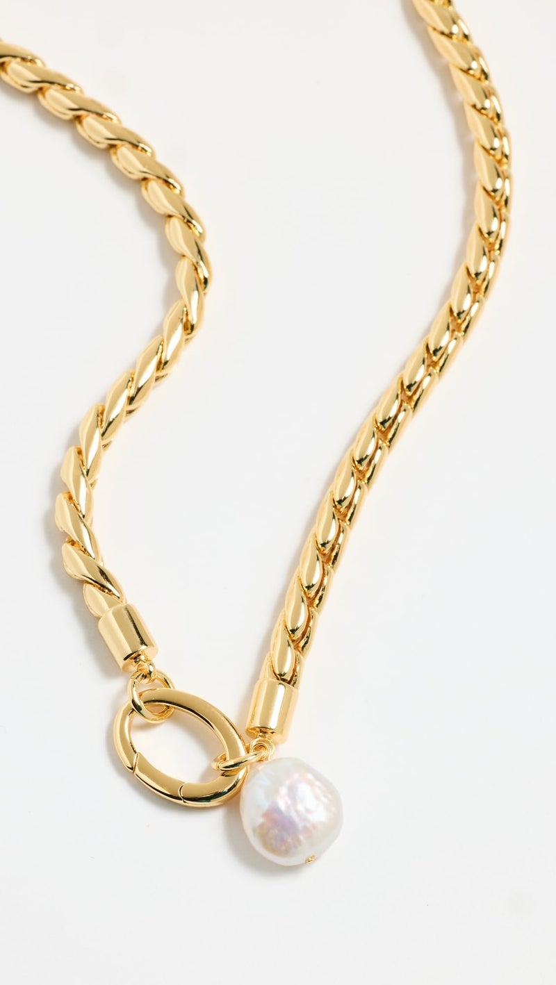 SHASHI Women's Bhodi Necklace, Gold/Pearl, One Size - Image 2