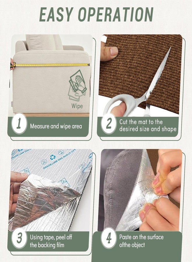 SEPAZON Cat Scratch Couch Furniture Protector, Adhesive Cat Scratch Pad Deterrent for Furniture, DIY Climbing Cat Scratcher Couch Protector from Cat Claws Scratching Mat for Indoor (Brown,78.7x15.8Inch) - Image 5