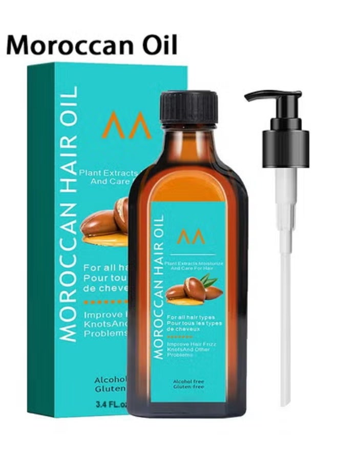 Moroccan Treatment Moroccan Hair Oil, Original Argan Oil Serum, Nourish Frizzy Hair, Smooth And Shiny Hair Conditioner, For All Hair Types 100ML - Image 1