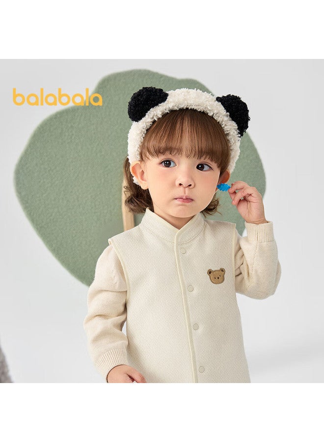 Balabala Children's Clothing, Reversible Vest, And Winter Style, Lambswool Top, Clothes For Boys And Girls - Image 3