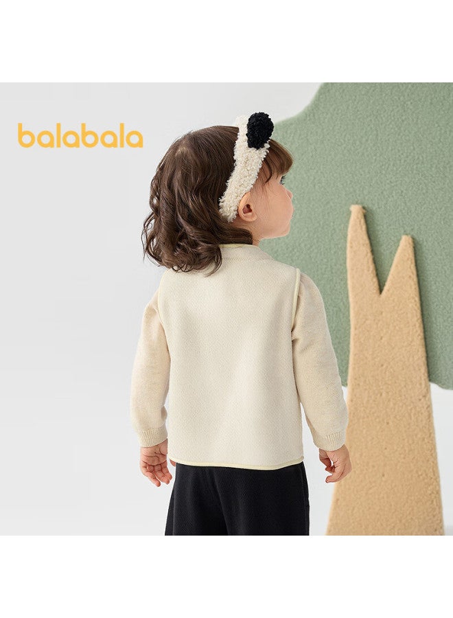 Balabala Children's Clothing, Reversible Vest, And Winter Style, Lambswool Top, Clothes For Boys And Girls - Image 5