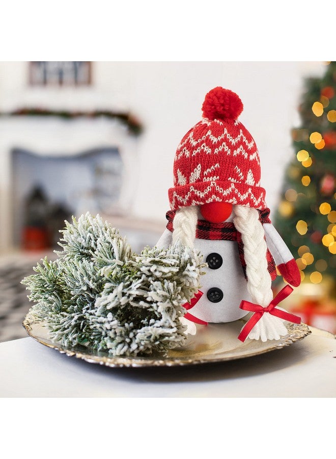 D-FantiX Christmas Snowman Gnomes Plush, 2 Pack Handmade Swedish Tomte Gnomes Scandinavian Figurine Nordic Gnome Plush Christmas Elf Doll Ornaments Christmas Gnomes Decorations Home Decor - Image 5