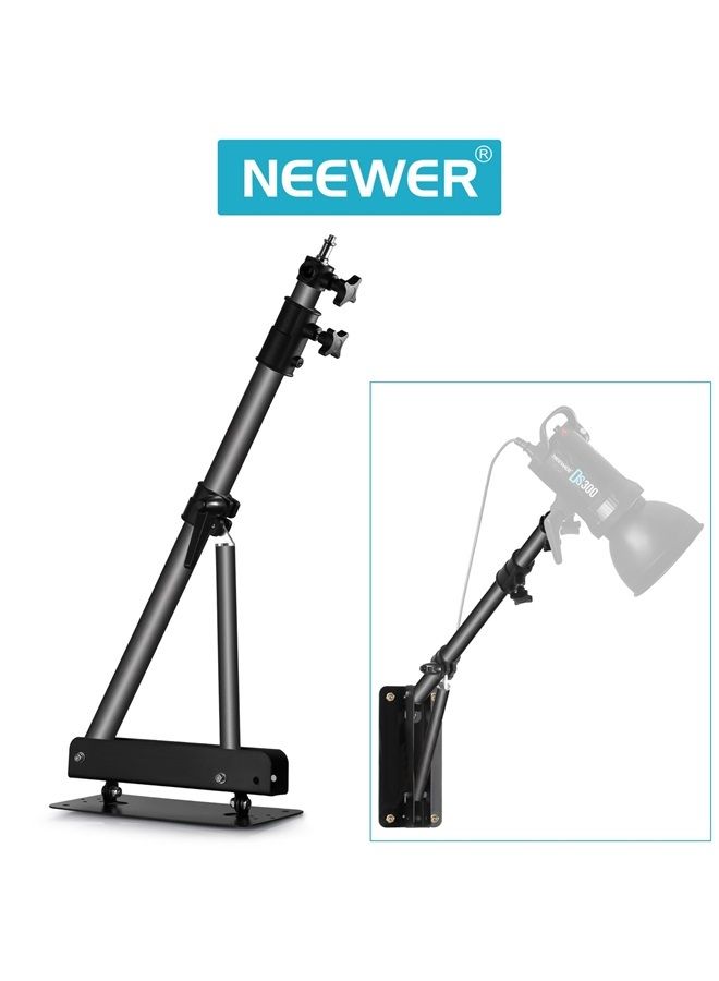 Neewer Wall Mounting Boom Arm with Triangle Base for Photography Studio Video Strobe Light Monolight Softbox Umbrella Reflector, 180 Degree Rotation, Max Length 66.5 inches/169centimeters (Black) - Image 2