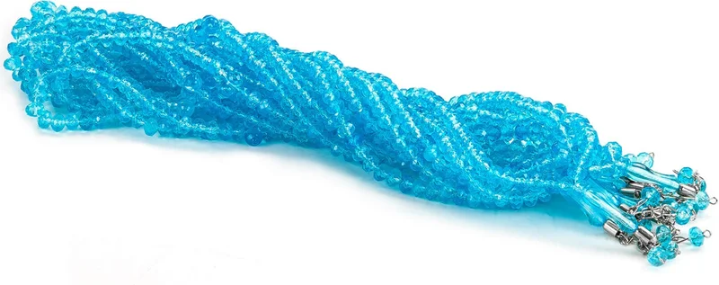 İhvan Ihvan Crystal Appearance 99' Hajj Umrah Gift Prayer Beads 10 Pieces - Turquoise