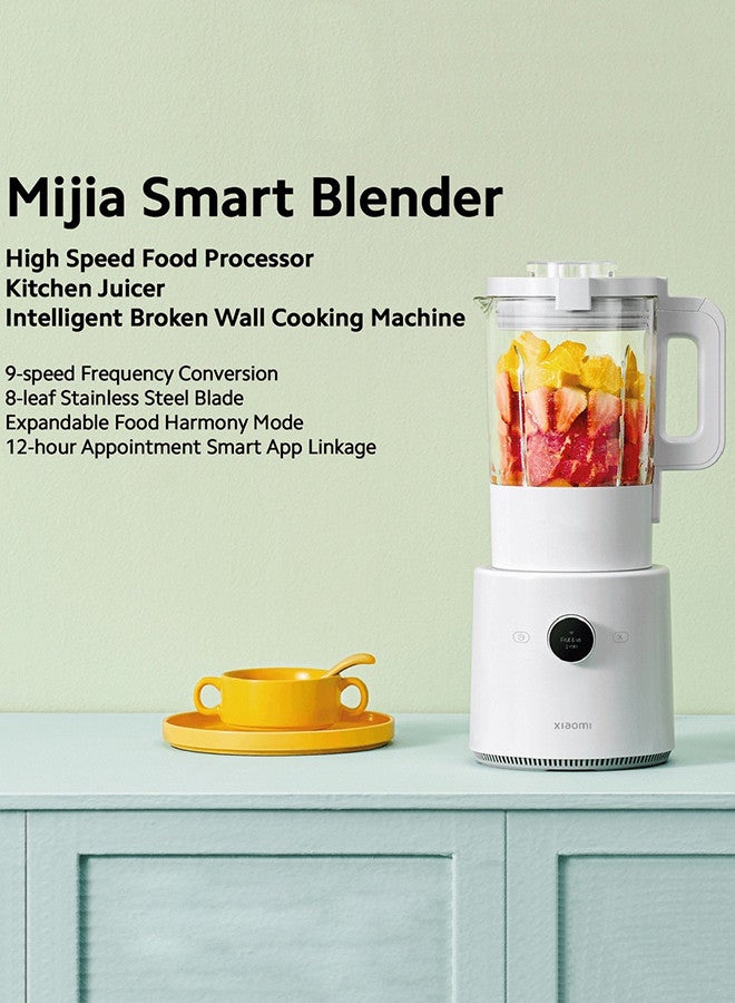Xiaomi Versatile Smart Blender & Food Processor Hot & Cold Dual-Mode Blending, 9-Speed Precision Control, Ultra-Sharp 8-Leaf Stainless Steel Blade, OLED Touch Display, High-Power Motor, Smart App Connectivity for Effortless Cooking & Smoothies 800 - 950 W MPBJ001ACM-1A White - Image 3