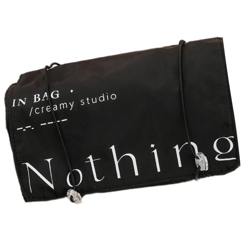 Black Portable Makeup Bag Roll Up Cosmetic Large Capacity Toiletry Brush Holder Detachable Washable - Image 4