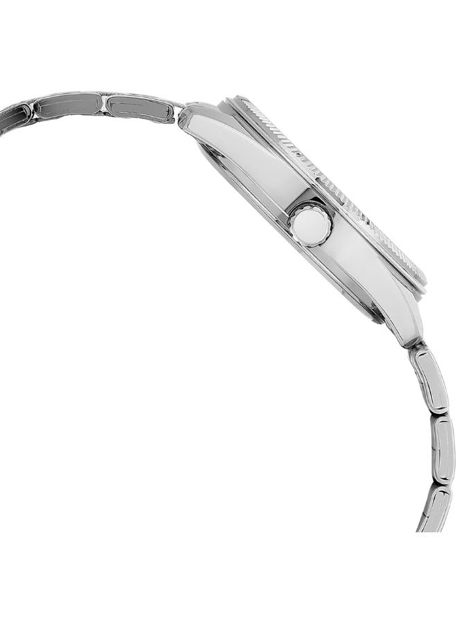 كاسيو ساعة كاسيو MTP‑1302DS‑7AVDF للرجال – قرص من عرق اللؤلؤ أبيض، سوار فضي من الستانلس ستيل، قطر 38.5 مم، عرض التاريخ، مقاومة ماء حتى 50 م، حركة كوارتز - Image 3