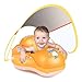 LAYCOL Baby Swimming Float Inflatable Baby Pool Float Ring with Sun Protection Canopyadd Tail no flip Over for Age of 336 Months Yellow S - Image 4