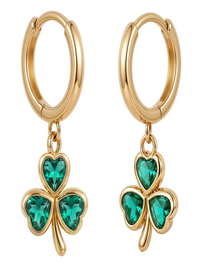 LaBling St. Patrick's Day Earrings for Women | Irish Shamrock Acrylic Dangle Earrings | Clover Hat Fun Drop Earrings - 012 - Image 1