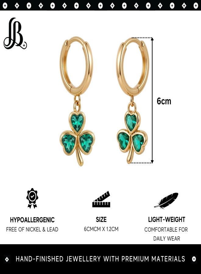 LaBling St. Patrick's Day Earrings for Women | Irish Shamrock Acrylic Dangle Earrings | Clover Hat Fun Drop Earrings - 012 - Image 2