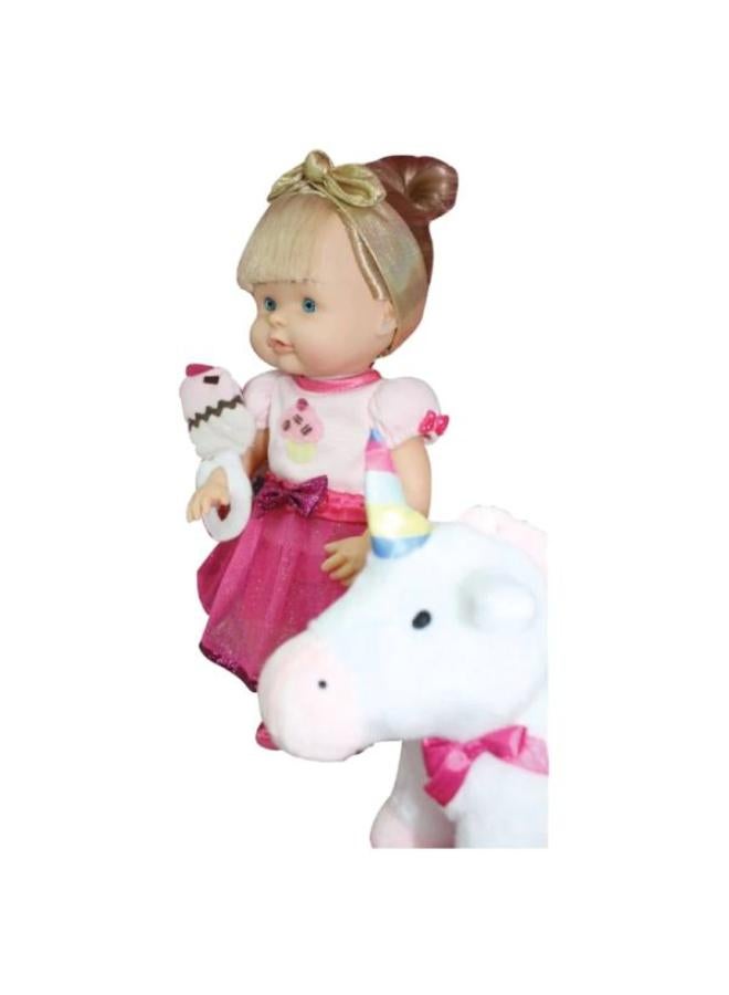 Bambolina 36cm Nena Doll With Backpack With Plush Unicorn - Image 2