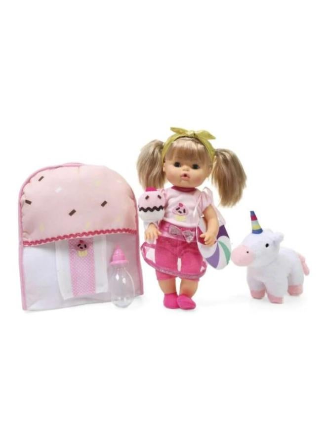 Bambolina 36cm Nena Doll With Backpack With Plush Unicorn - Image 3