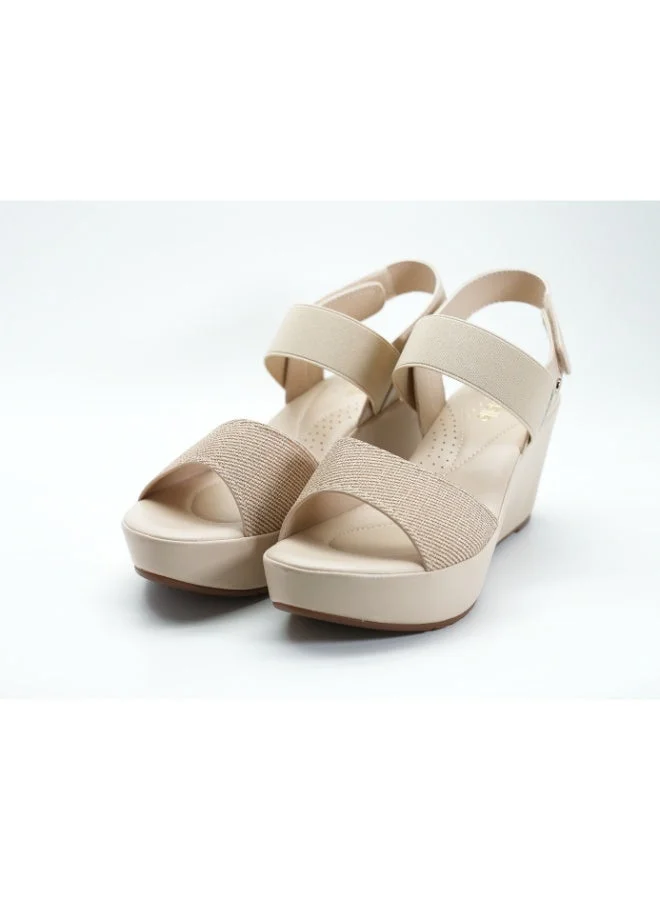 Michelle Morgan  092-3123 Michelle Morgan Women's Ankle Strap Wedge Heel Sandals 514RJ339 Beige  | Best Price UAE