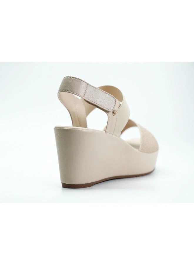 Michelle Morgan  092-3123 Michelle Morgan Women's Ankle Strap Wedge Heel Sandals 514RJ339 Beige  | Best Price UAE
