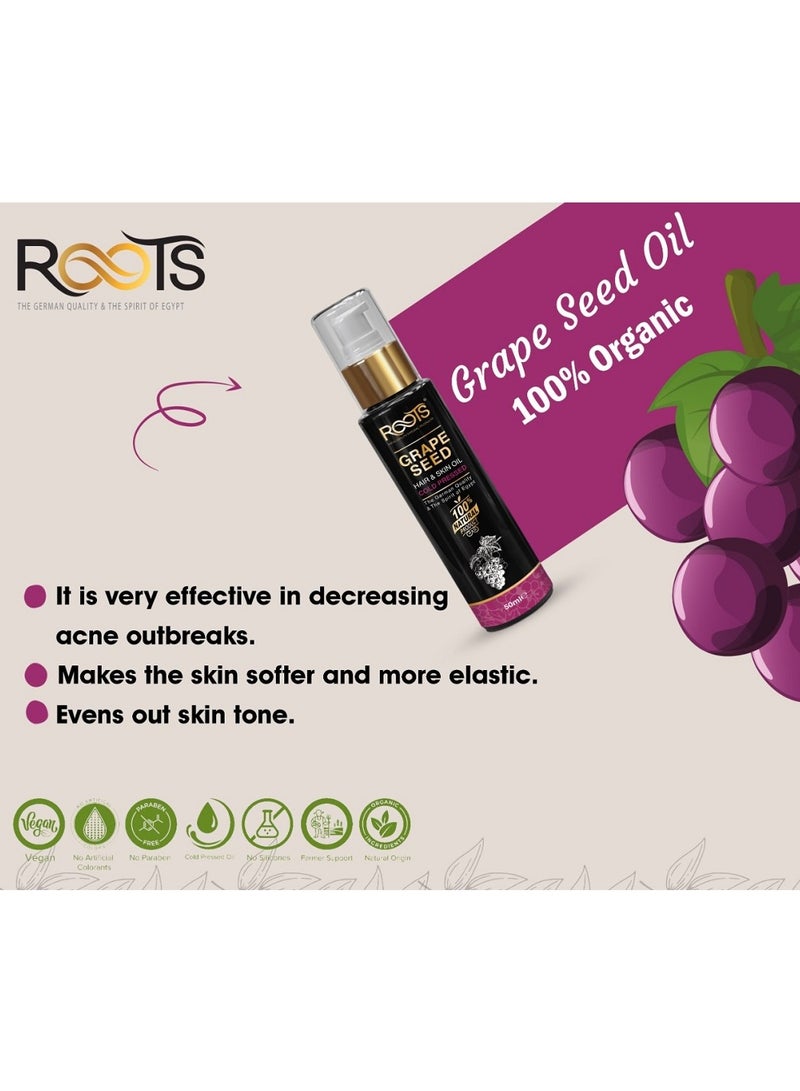 Roots Grape Seed Natural Oil 50ml  - Image 5