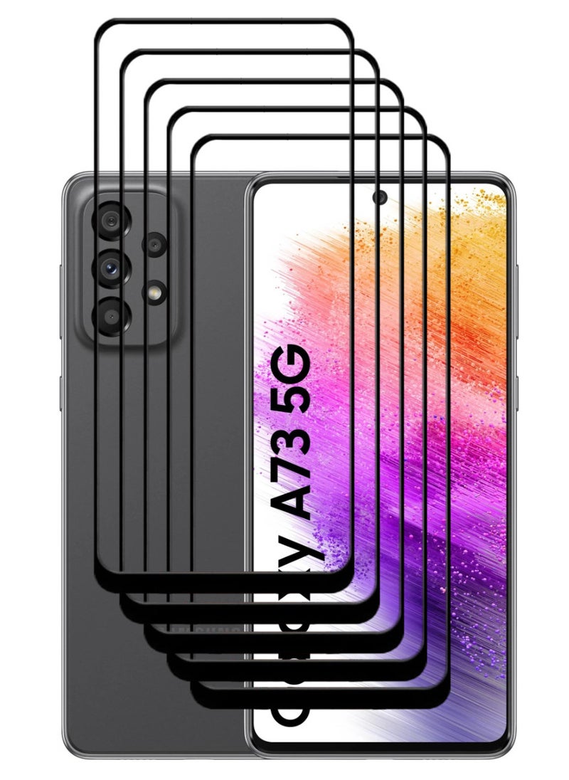ACLIX 5 Pieces Antistatic ESD Dustproof Premium Quality High Definition Tempered Glass Screen Protector Designed For Samsung Galaxy A73 5G - Image 1