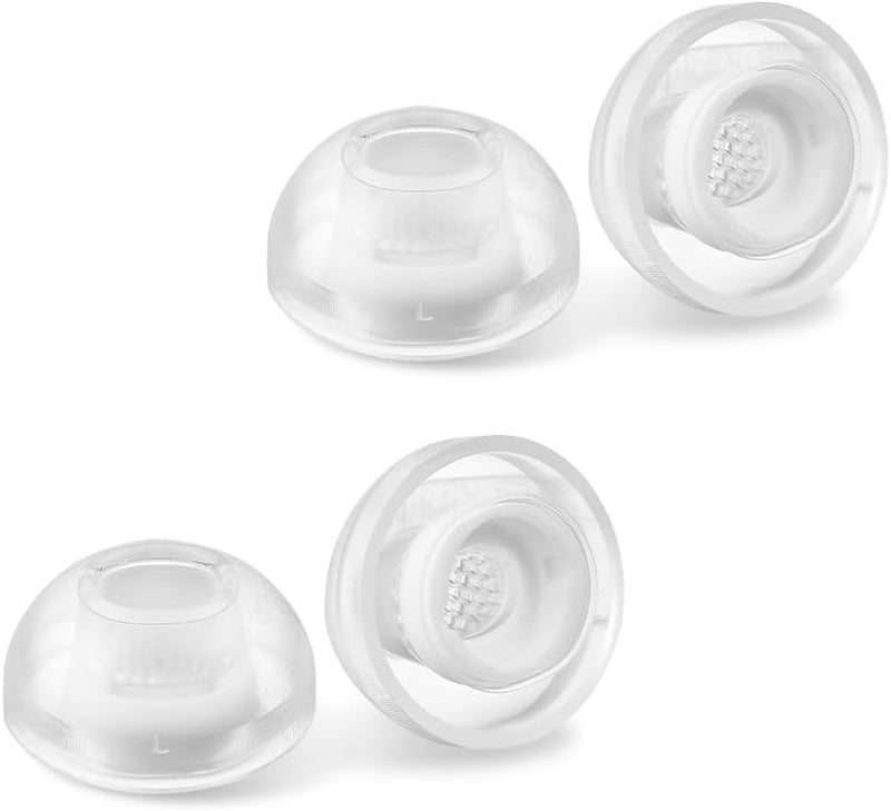 AZLA SednaEarfit Crystal for Galaxy Buds 3 Pro Clear Pearl - Samsung Galaxy Buds Pro 3 Ear Tips - Earphone Eartips Replacement, Samsung Galaxy Buds 3 Pro - SMAPP Certified (2 Pairs) (L) - Image 1