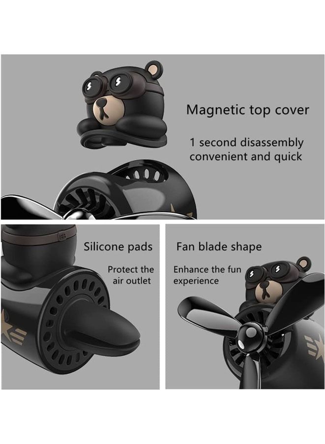 Cartoon Car Air Freshener Cute Car Diffuser Rotating Propeller Air Outlet Vent Freshener - Image 3
