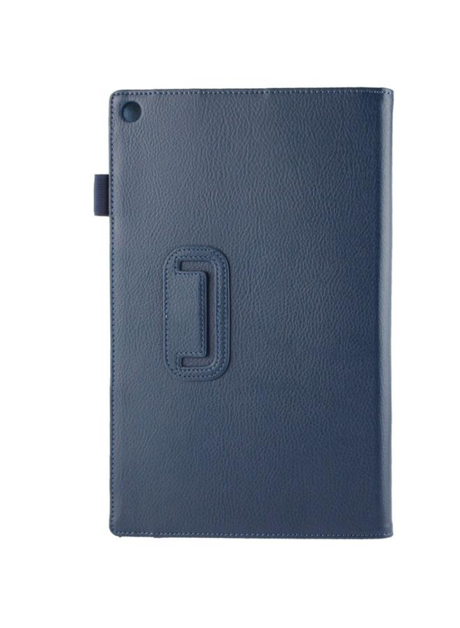 جرين تايجر حافظة جلدية من نسيج الليتشي مع حامل لجهاز Sony Xperia Tablet Z2 10.1 باللون الأزرق الداكن - Image 4