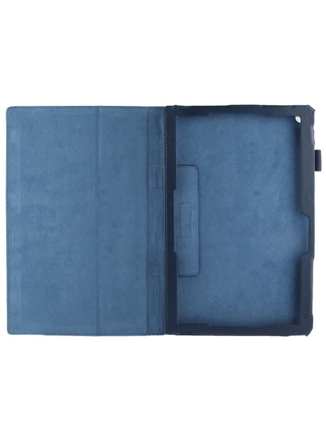 جرين تايجر حافظة جلدية من نسيج الليتشي مع حامل لجهاز Sony Xperia Tablet Z2 10.1 باللون الأزرق الداكن - Image 3