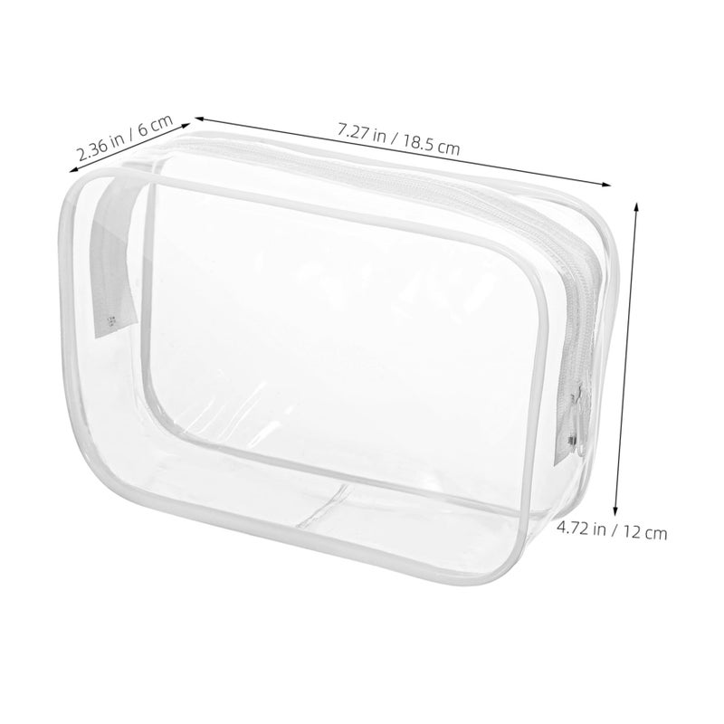 10 Pack Clear PVC Makeup Bags Travel Organizer Zipper Pouches For Cosmetics Toiletries - Image 3