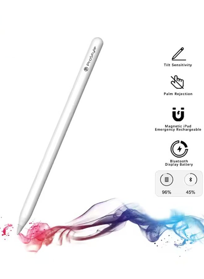Prostyle - Stylus Pen for iPad with Palm Rejection Magnetic charging with charger – Pencil for iPad Compatible with iPad Pro 11, iPad Pro 12.9, iPad 6th/7th/8th/9th Gen, iPad Mini 5th/6th Gen, and iPad Air 3rd/4th/5th Gen - Image 1