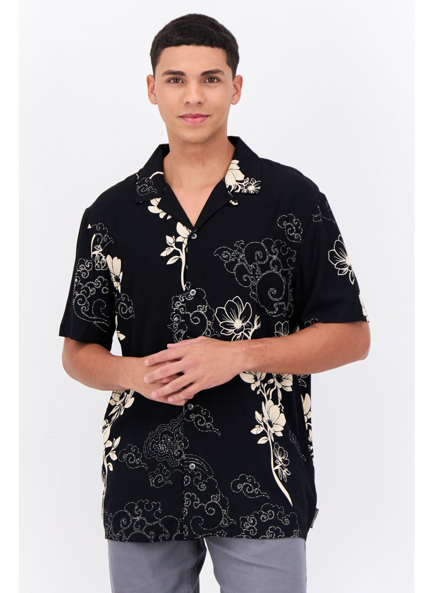 Men Regular Fit Floral Print Short Sleeve Casual Shirt, Black - pzsku/Z0BB0E72A042F14C25D16Z/45/_/1739110588/1fde8cdb-1a5c-47f6-8ae9-d10eff4a7391